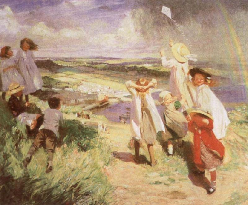 Laura Knight Flying the Kite
